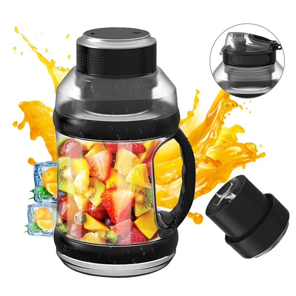 Yabuy Portable Blender 18000RPM Personal Juice Extractor 68oz BPA-Free USB Rechargeable for Home Gym Black