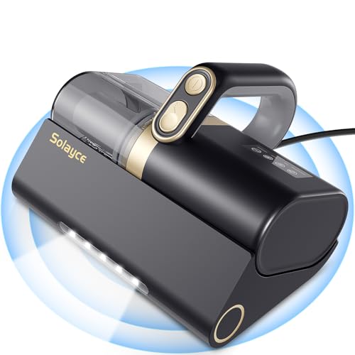 Bed Vacuum Cleaner, 16Kpa Suction 500W Powerful Double Cup Mattress Cleaner, Mattress Vacuum Cleaner with Dust Sensor, Ultrasonic & Heating Tech, HEPA Filter（Corded）