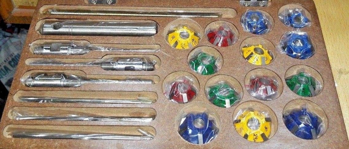 CARBIDE Tipped VALVE SEAT CUTTER 15 pcs SET FOR VINTAGE & MODERN CAR & BIKES