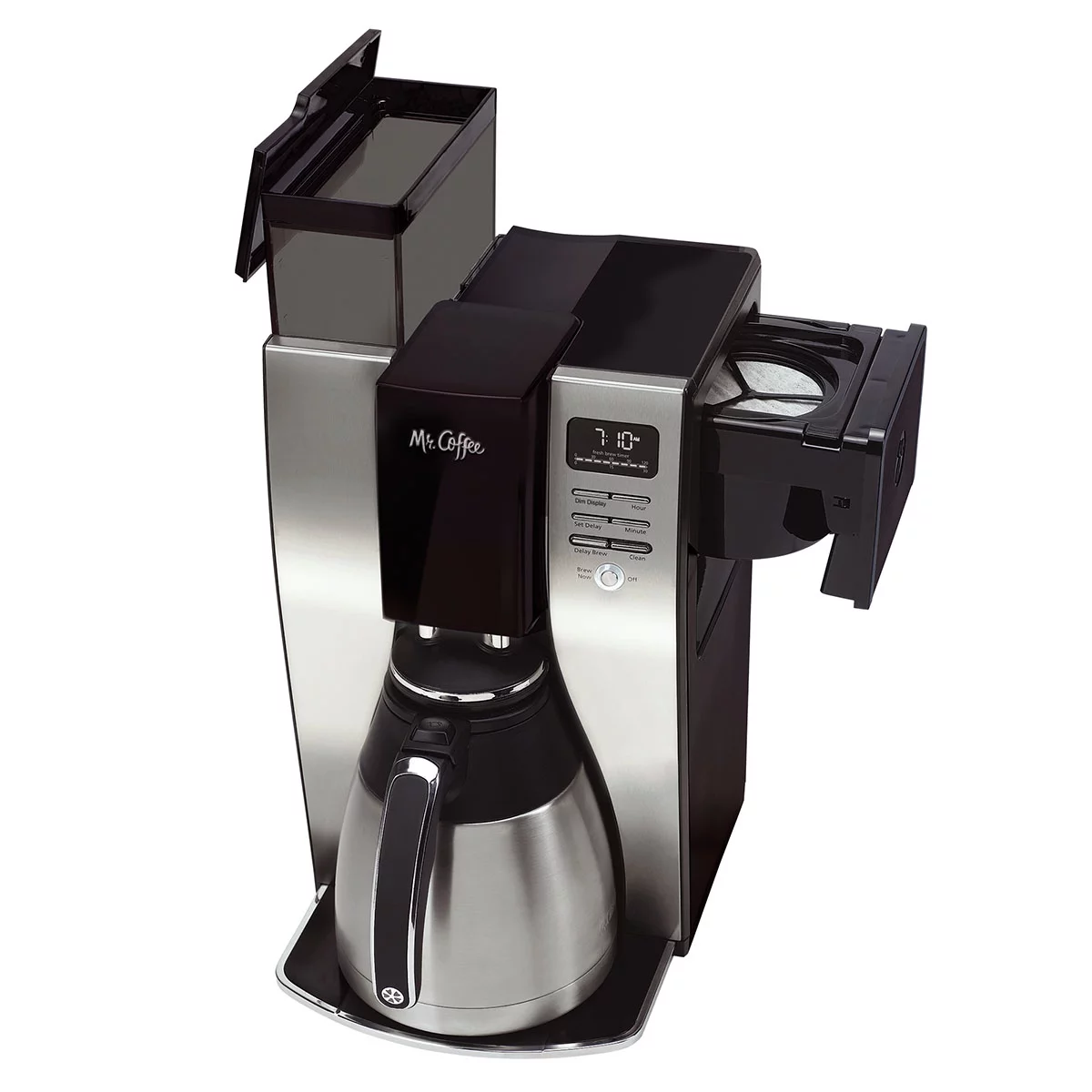 Optimal Brew 10-Cup Thermal Programmable Coffeemaker Black/Brushed Silver