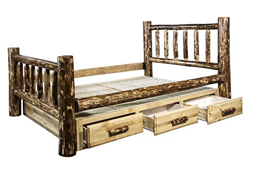 Montana Woodworks Glacier Country Collection Bed with Storage, King