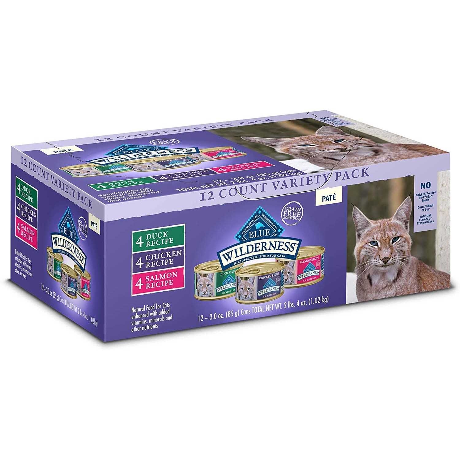 Blue Buffalo Wilderness Pate Variety Pack Wet Cat Food - Pet Supplies online store