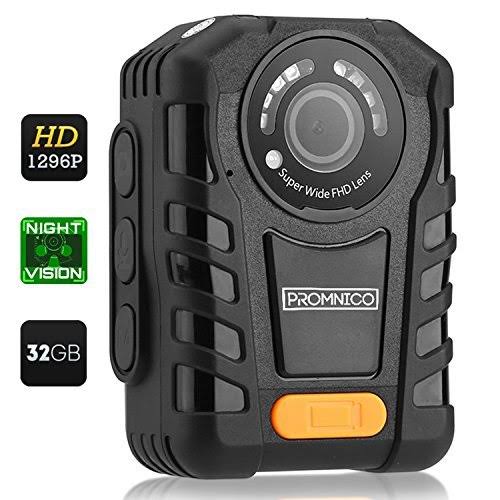 Promnico Police Body Camera for Law Enforcement Wearable Video + Audio Body Camera with Night Vision for Security Guards, Police
