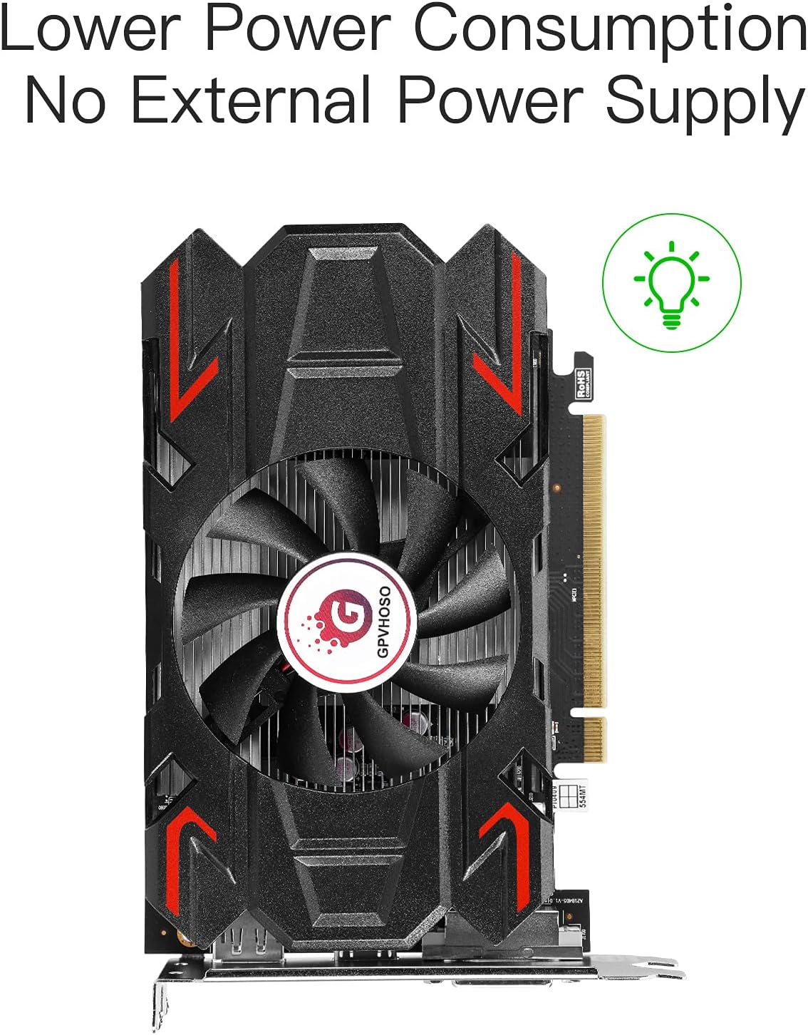 KAER AMD Radeon RX 550 Computer Graphics Card 4GB, GDDR5, 128 Bit, DirectX 12, PCI Express 3.0, DP HDMI DVI-D, Desktop Gaming Video Card, Computer GPU