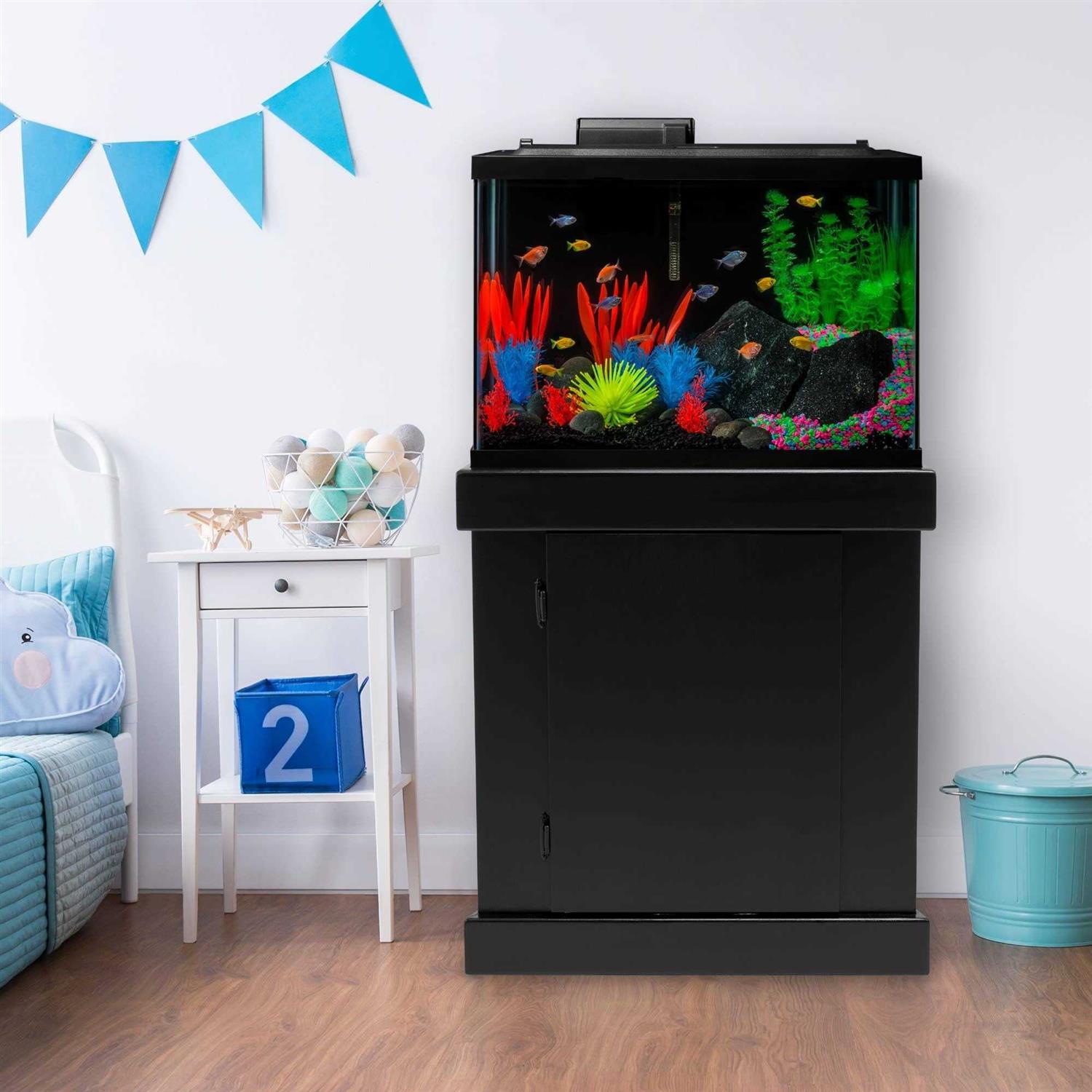 GloFish 20 Gallon Aquarium Kit with LED Lights Decor Heater and Filter - Pet Supplies online store