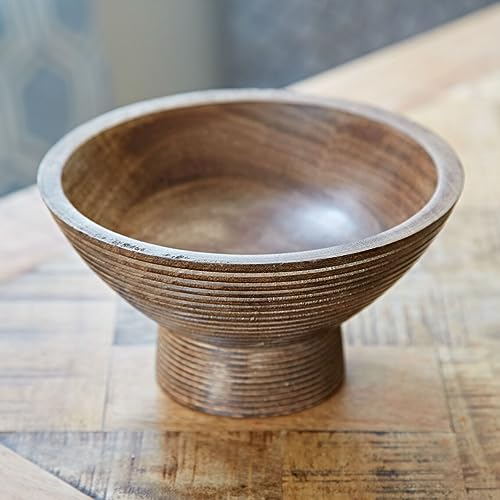 S.B ARTS Wooden Bowl Mango Wood Serving, Rustic Centrepiece for Dining Table, Serving Snack Bowl, Handmade Serving Dish