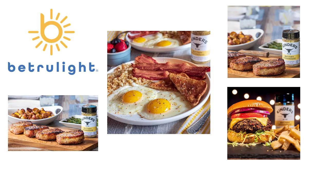 BETRULIGHT - The Blend Seasoning/ Buttery Steakhouse Rub Are Gluten Free, Non-GMO, and No added MSG Kinder's The Blend Seasoning Salt, Pepper and Garlic And Kinders Buttery Steakhouse Rub – 2 Pack