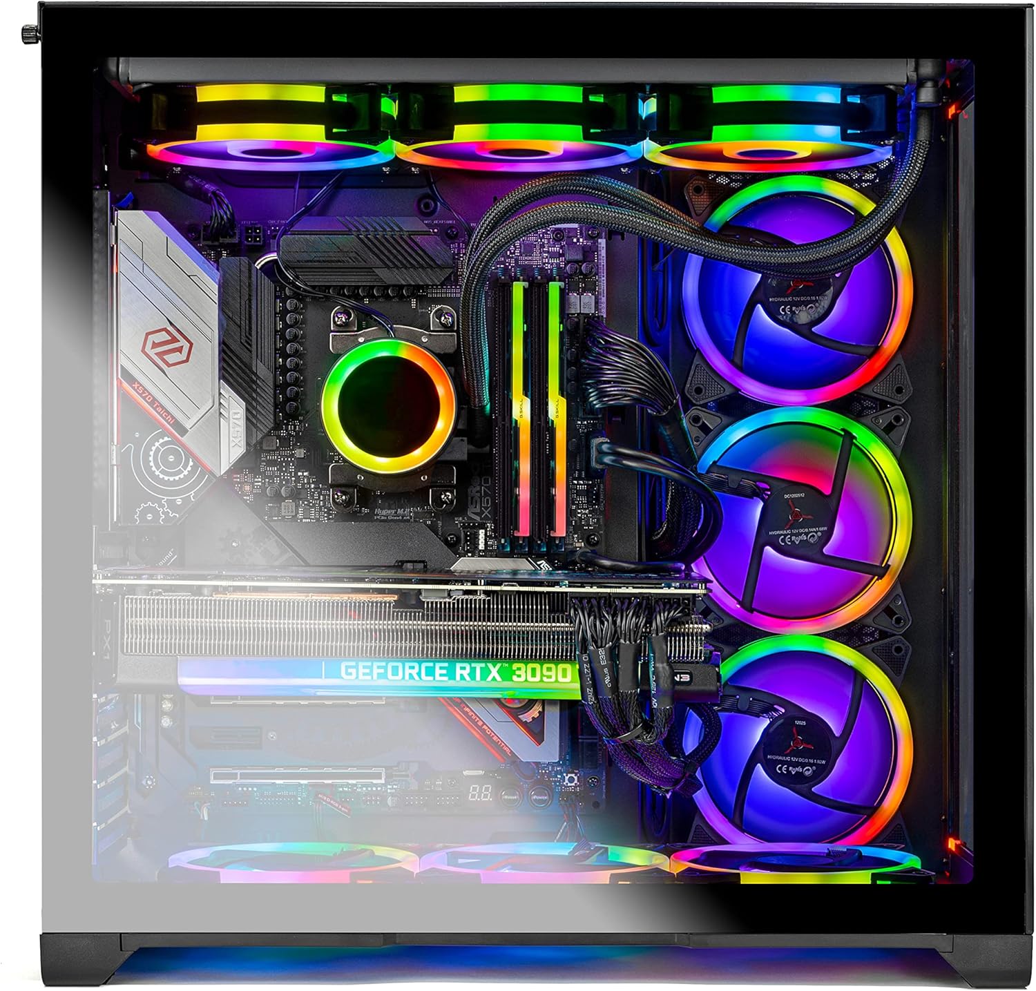 Skytech Prism II Gaming PC Desktop – Intel Core i5 12600K 3.7 GHz, RTX 3070 Ti, 1TB NVME SSD, 32G DDR5 RGB, 750W Gold PSU, 360mm AIO, AC Wi-Fi, Windows 11 Home 64-bit