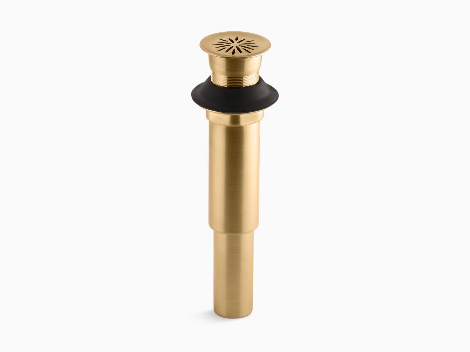 Kohler K-7107-BGD Decorative Grid Drain Without Overflow - Vibrant Moderne Brushed Gold