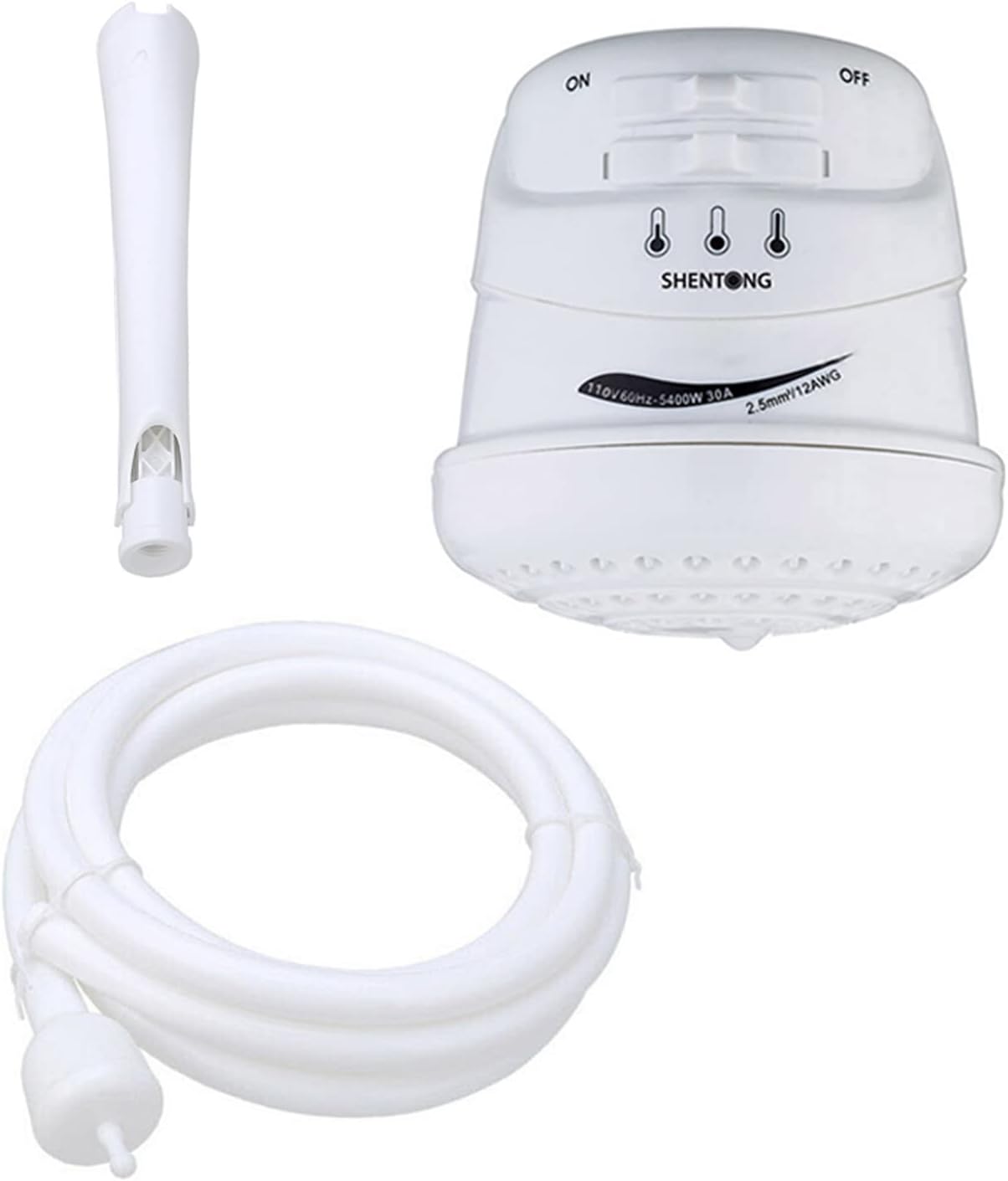 Electric Shower Head Heater with Bracket , TWSOUL 110V 5400W Automatic Electric Instant Hot Water Shower Head Heater Pack of 2