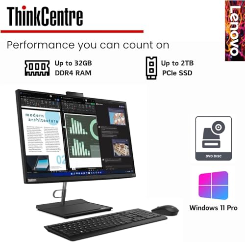 Lenovo ThinkCentre All-in-One Business Computer, 23.8