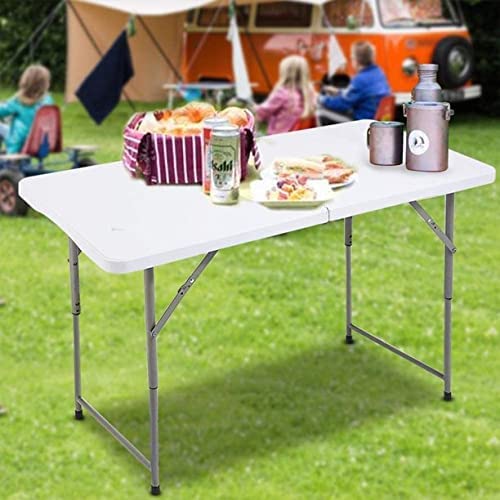 Amazing for less 6ft Folding Table White Plastic Folding Table Portable Long Foldable Tables Indoor Outdoor Picnic Camping Fold Table 6 Foot Party Table (4ft, 6ft, 8ft)