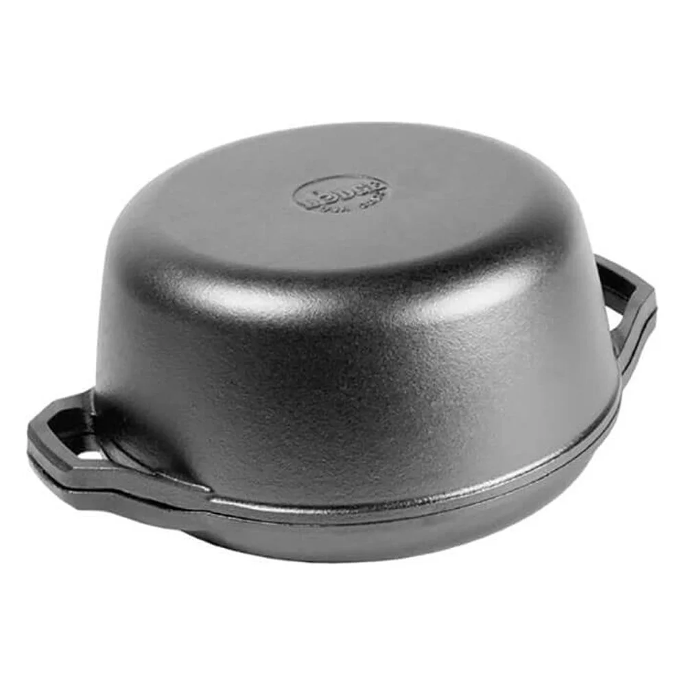 Lodge LC6DD 6 Quart Cast Iron Double Dutch Oven