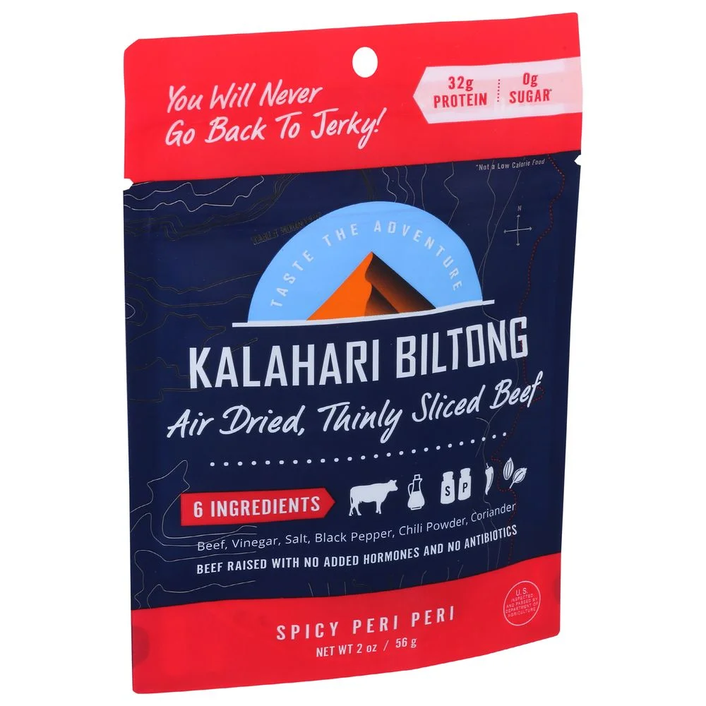 Kalahari Biltong - Spicy Peri Peri, 2 Ounce -- 8 per case