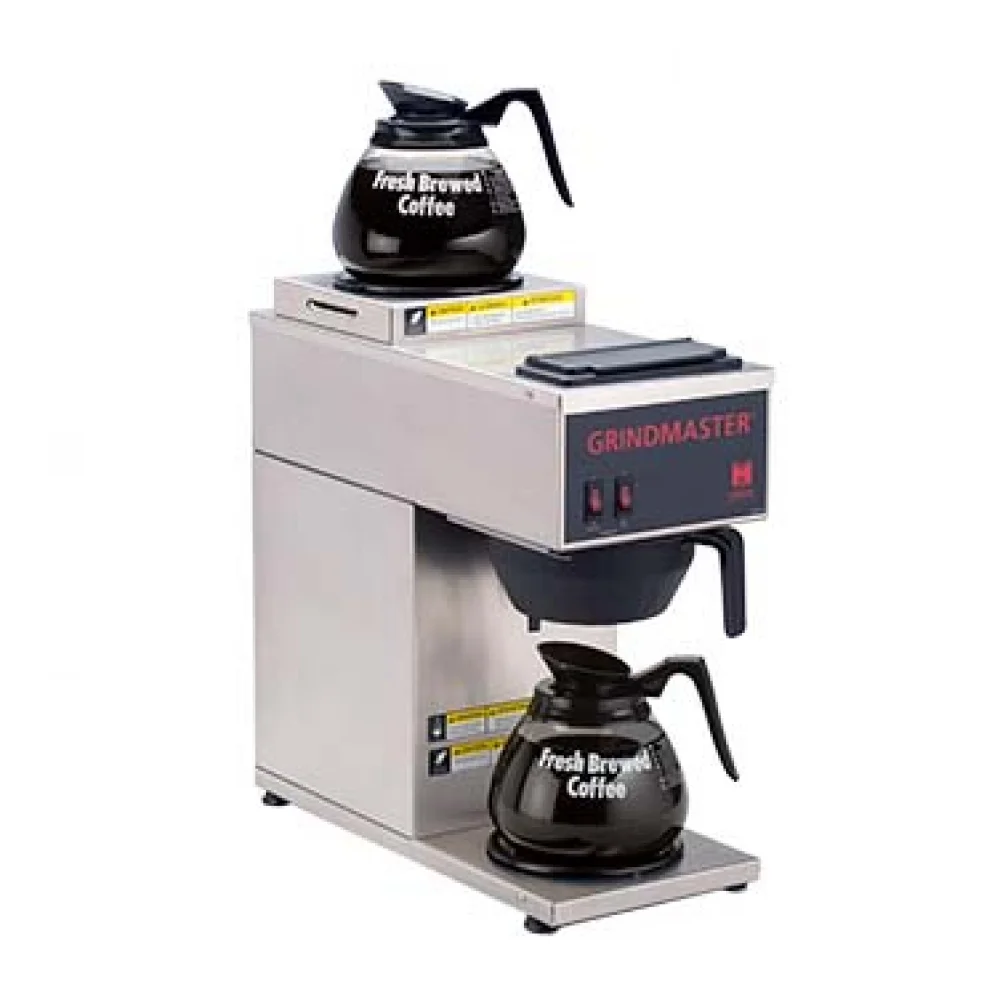 Grindmaster Cecilware CPO-2P-15A Portable Pour Over Coffee Brewer with 1 Top and 1 Bottom Warmers, Stainless Steel