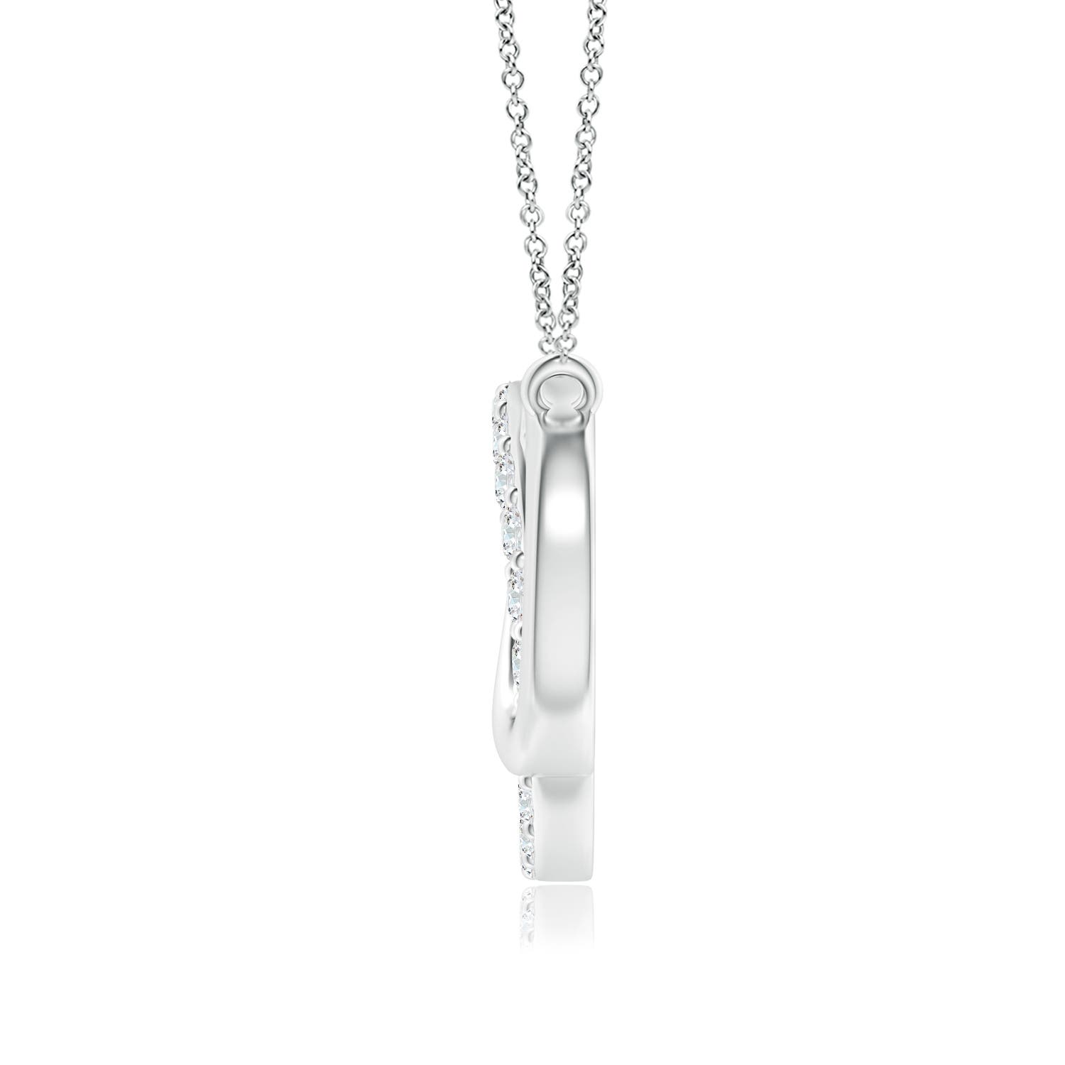 Angara Natural 0.26 Ct.tw. Diamond Fashion Pendant Necklace in 14K White Gold for Women