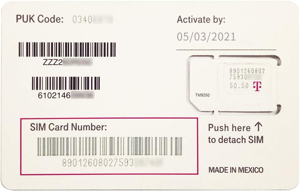 T-Mobile USA Sim Card Unlimited Data -True Unlimited High Speed Data/Calls/Texts Pack of 2