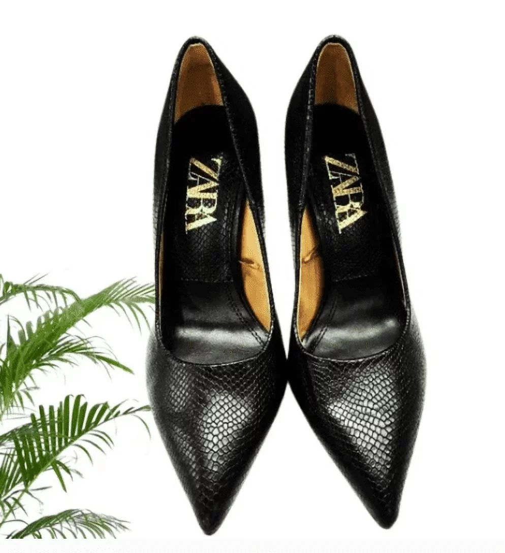 ZARA Stilettos Slip On Pointed toe Heels Size 36