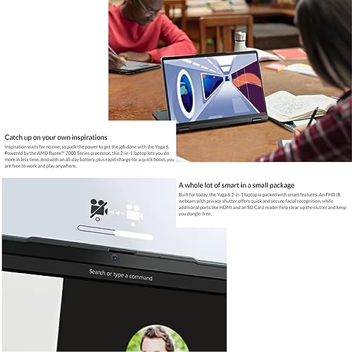 Lenovo Yoga 6 2-in-1 Convertible Touchscreen Laptop, 13.3