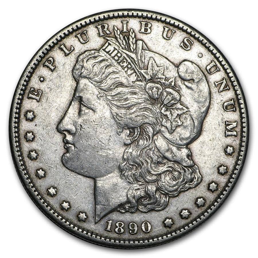1890-S Morgan Dollar XF by American Heritage Bullion