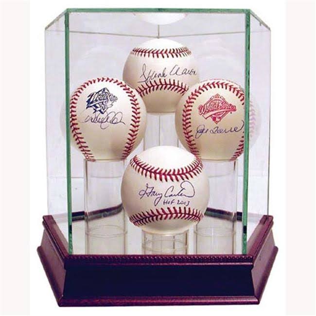 Steiner Sports CASEBAUQUA002 Steiner Sports Glass Quad Baseball Case