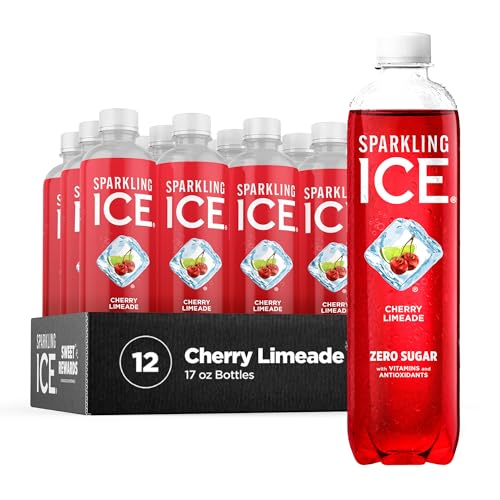 Sparkling Ice, Black Raspberry Sparkling Water, Zero Sugar Flavored Water, with Vitamins and Antioxidants, Low Calorie Beverage, 17 fl oz Bottles (Pack of 12)