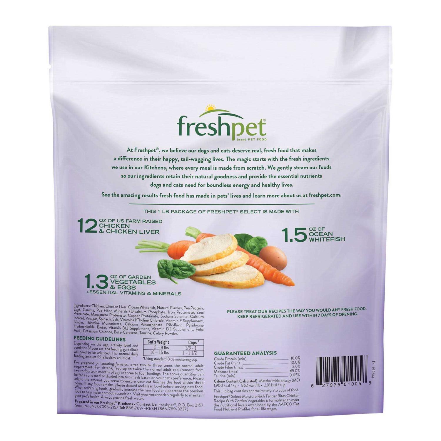 Freshpet Select Chicken Tender Recipe Moisture Rich Tender Bites Dry Cat Food - Pet Supplies online store