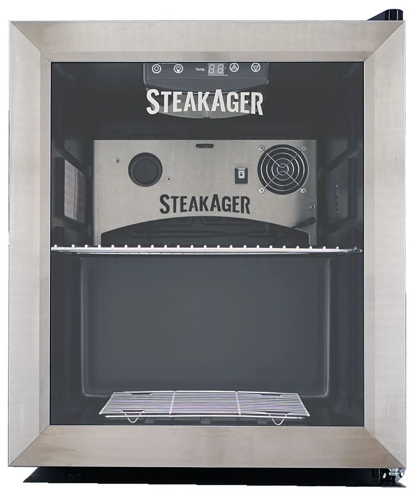 SteakAger PRO 20 Starter Pack - Home Beef Dry Aging Refrigerator, Enjoy Dry-Aged Steak Perfection at Home, Black and Stainless Steel with 20Lbs Capacity