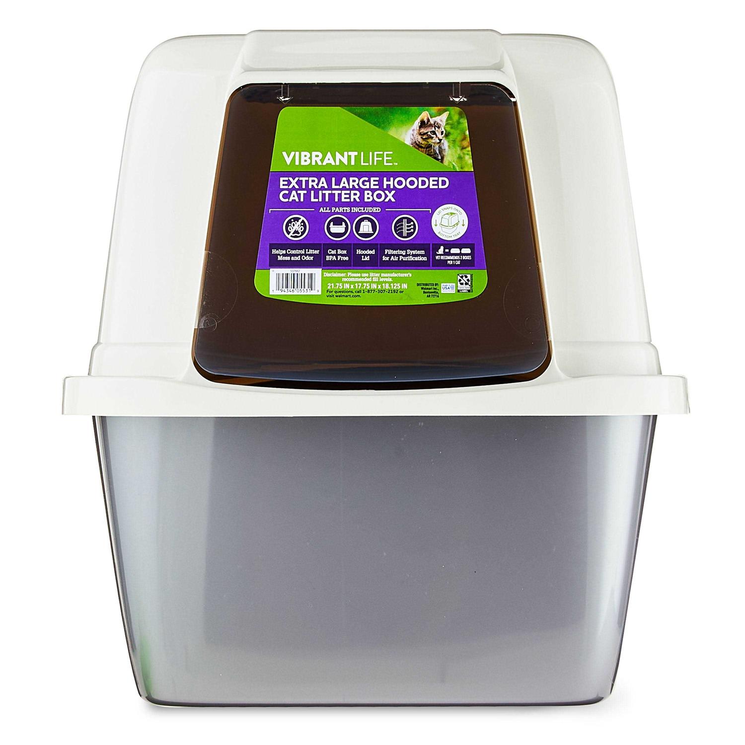 Vibrant Life Extra Large Hooded Cat Litter Box - Pet Supplies online store