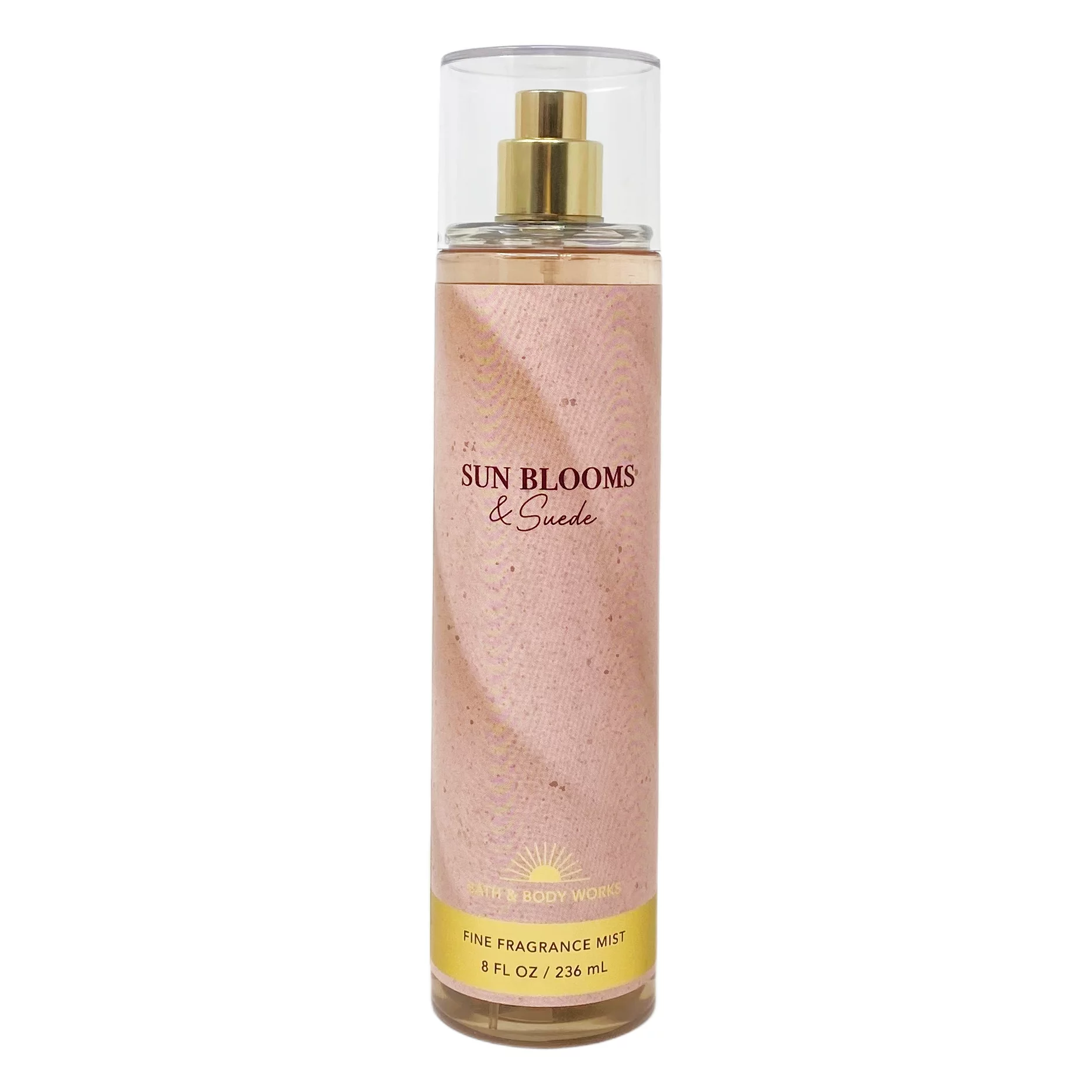 Bath and Body Works Sun Blooms & Suede 3 Pack Fine Fragrance Mist Bundle - 8 fl oz / 236 mL each