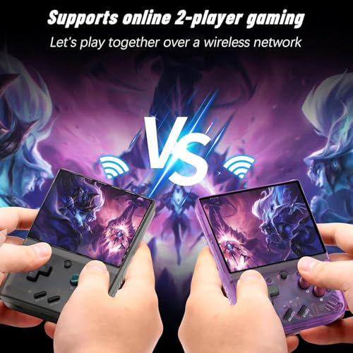 Mini Plus Retro Gaming Console with Portable Case, Handheld Game Console with 3000mAh Battery 3.5'' IPS Screen, Compatible with a Large Variety of Classic Games. Support WiFi & RTC