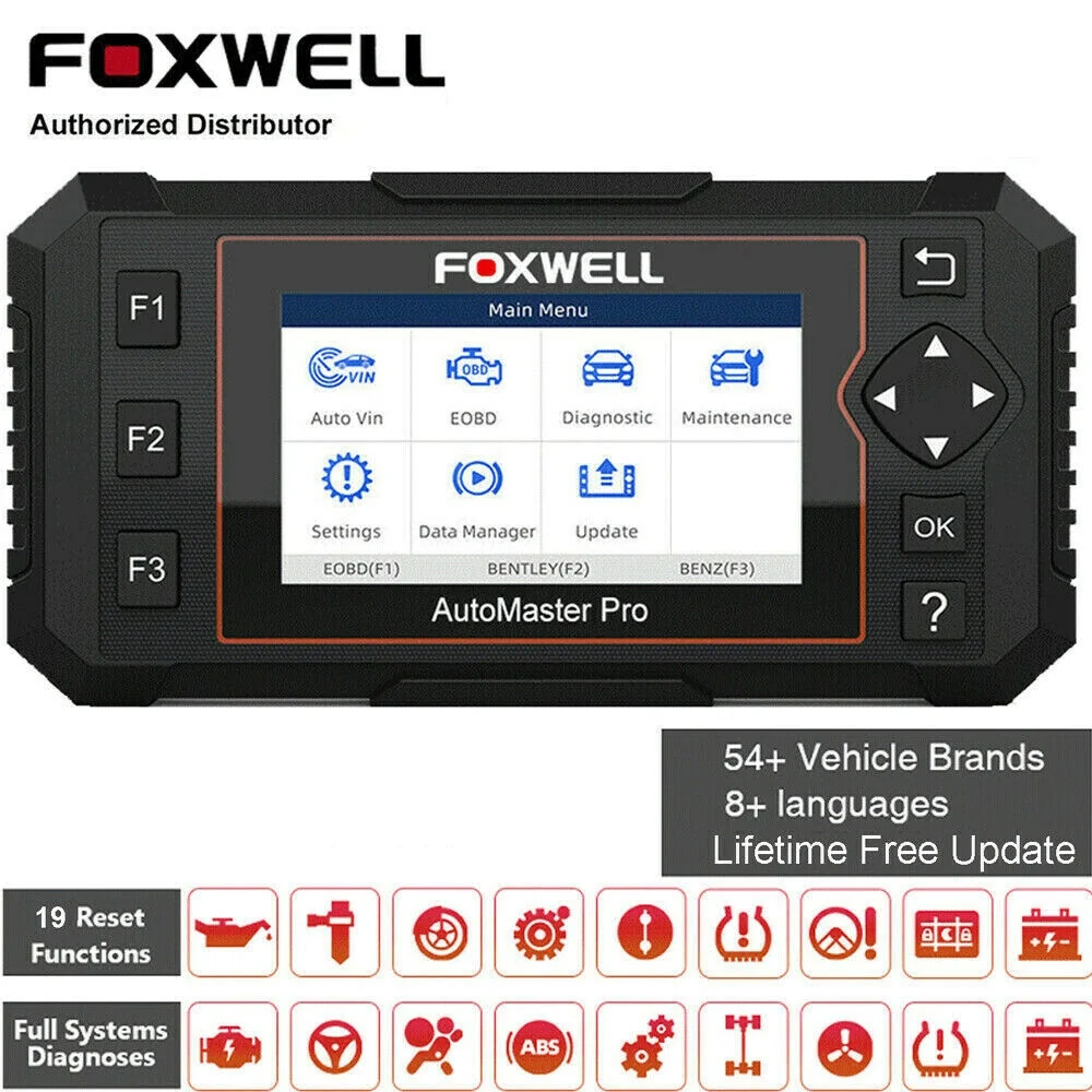 Foxwell NT644 Elite OBD2 Car Diagnostic Scanner Full System Code Reader ABS Bleeding DPF SAS TPMS Maintenance Service Scan Tool