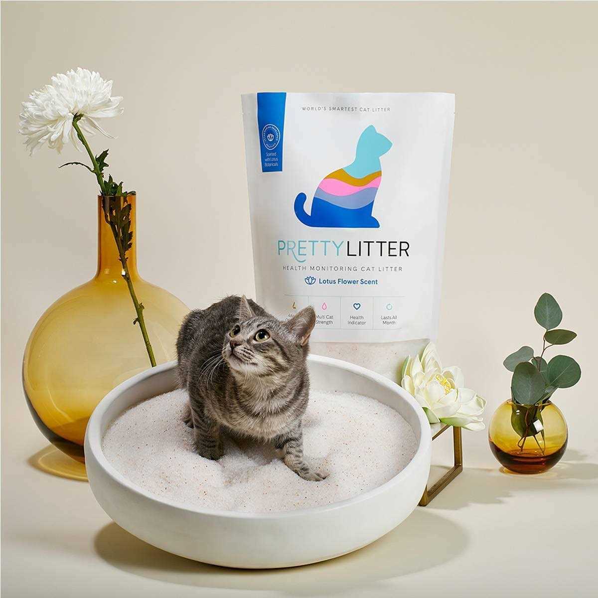 PrettyLitter Lotus Flower Health Monitoring Cat Litter - Pet Supplies online store