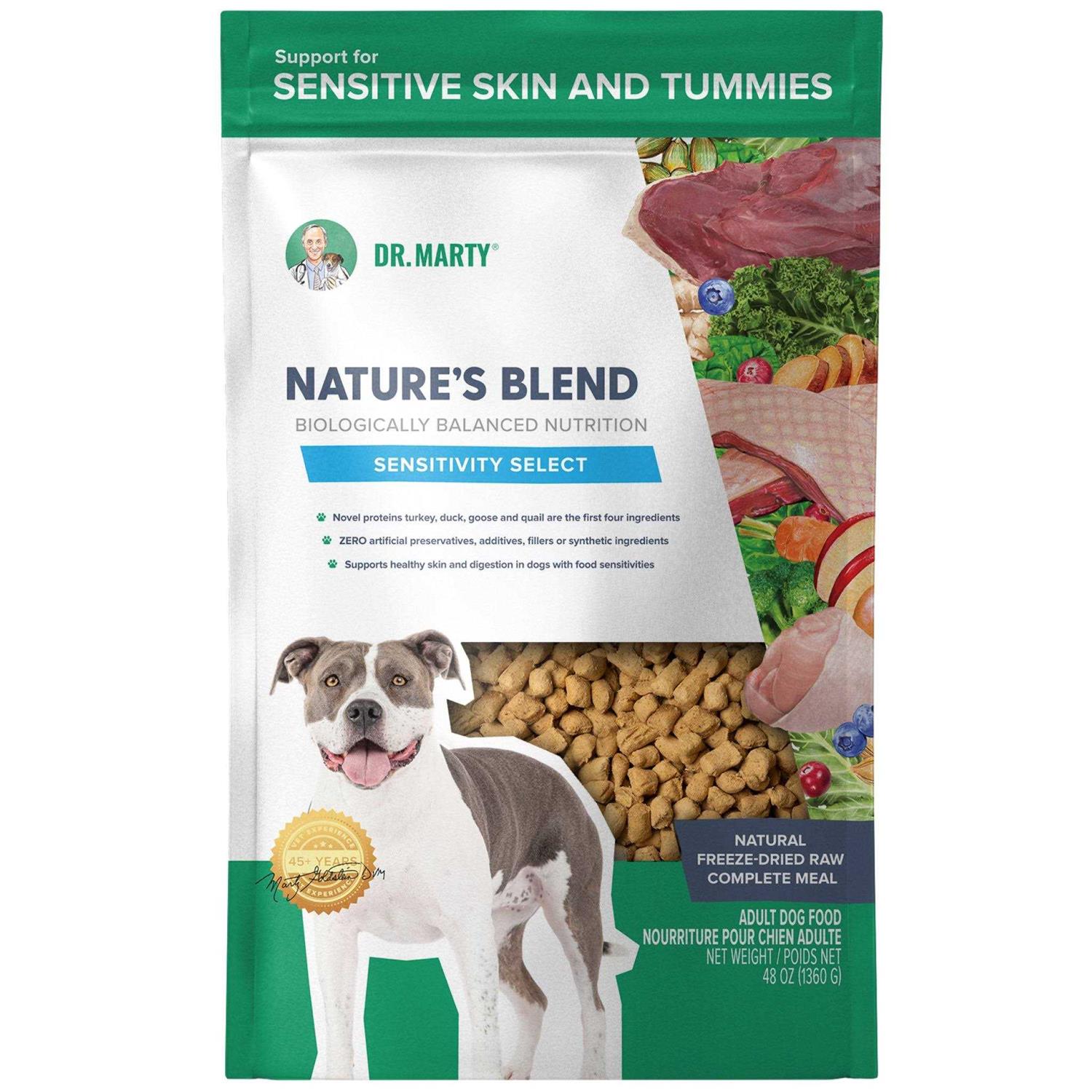 Dr Marty Nature's Blend Sensitivity Select Freeze Dried Dog Food - Pet Supplies online store