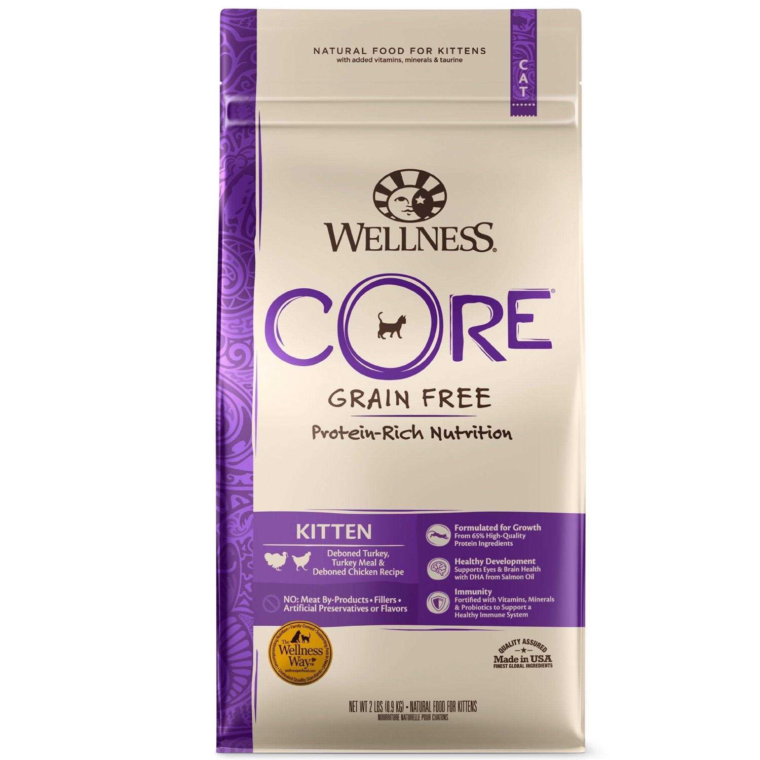 Wellness CORE Grain-Free Kitten Formula Dry Cat Food, Turkey, Whitefish and Chicken - Pet Supplies online store