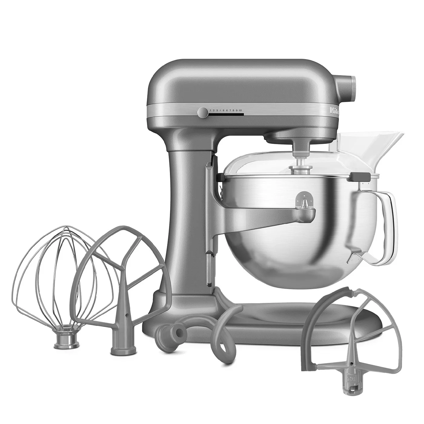 Kitchenaid 6 Quart Bowl-Lift Stand Mixer 11 Speed Bonus Attachment Flex Edge Beater Silver KSM60