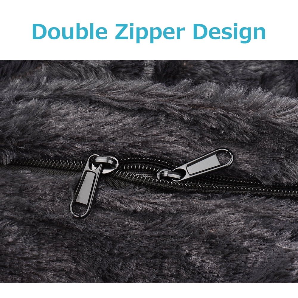 Home Sponge Bed Bean Bag Chair Cover Slipcover Double Bedroom Balcony Large Couch Round Soft Fluffy Cover No Fillings Only Cover