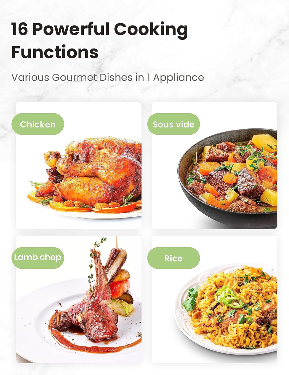 COMFEE’ 16 in 1 Electric Pressure Cooker Instant Multi Cooker Olla de Presion Non-Stick Pot Yogurt Maker Rice Cooker Slow Cooker Sauté Steamer 8 Quarts Stainless Steel