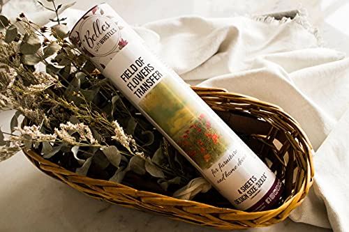 Dixie Belle Belles & Whistles Transfer | Cotton and Eucalyptus | 24.8” x 38.8” Sheet | Rub On Decorative Transfer for Crafts, Furniture, DIY | Crafting Design Transfer