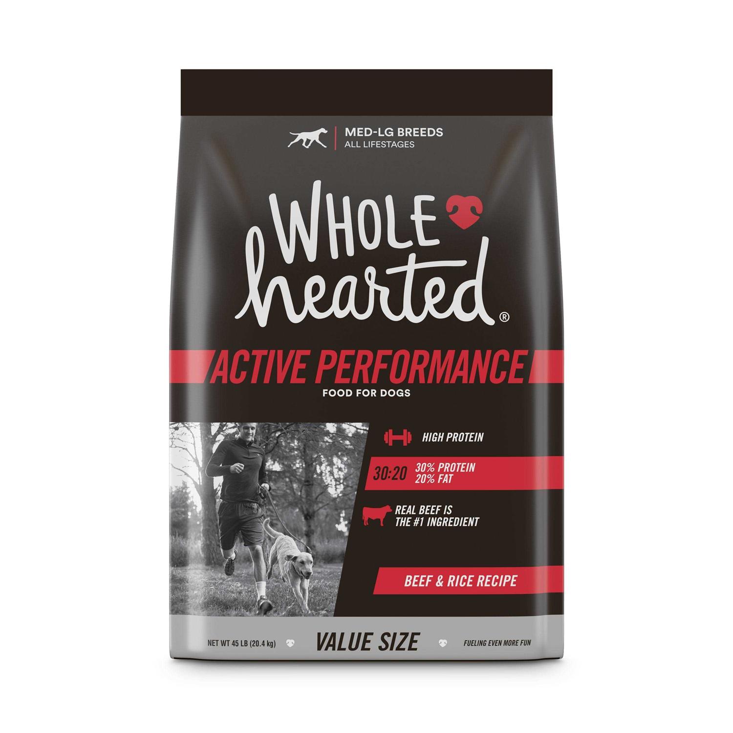 WholeHearted Active Performance High-Protein Beef & Rice Recipe Dry Dog Food - Pet Supplies online store