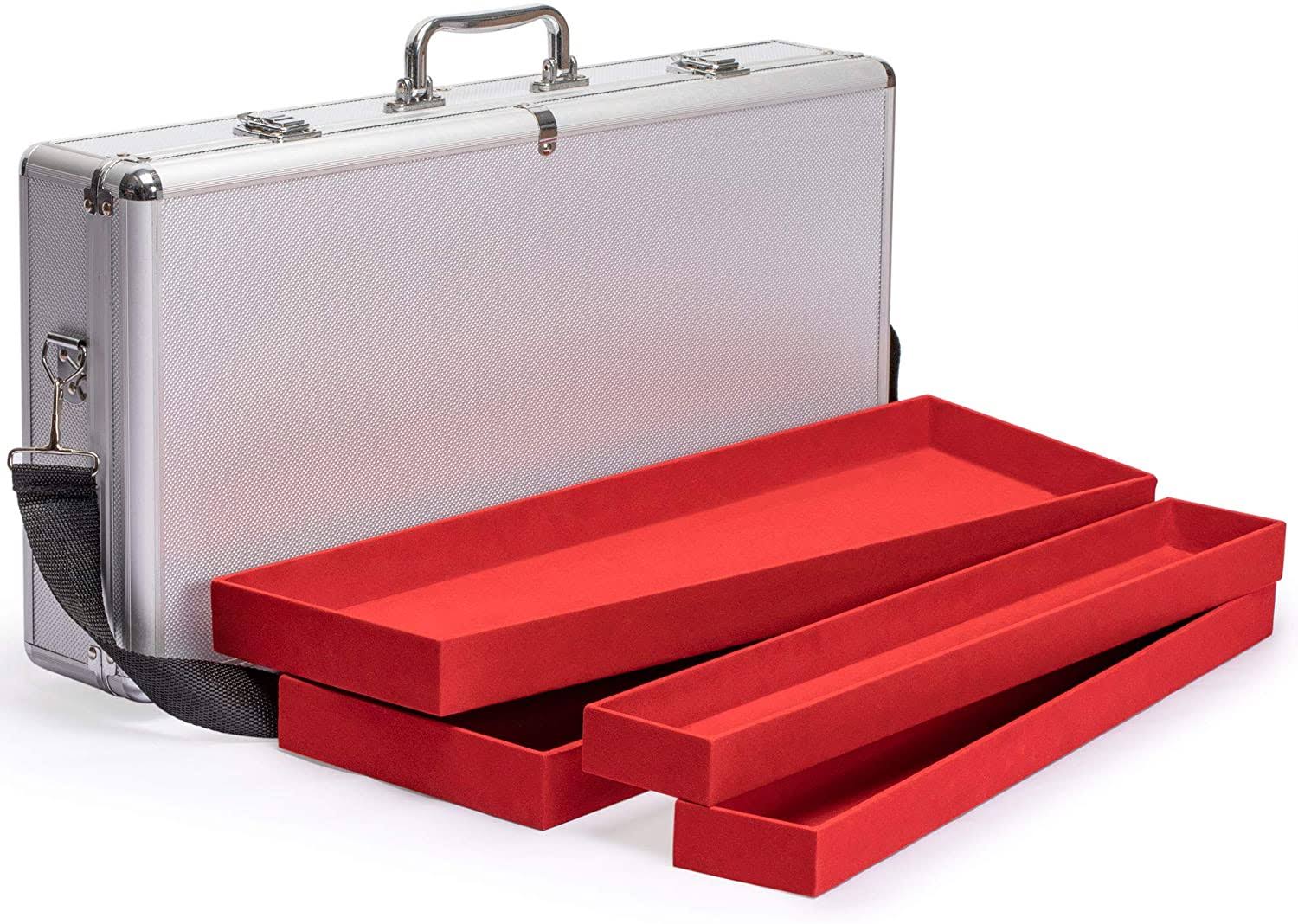 Aluminum Case with Shoulder Strap for Mahjong Set - Presidential