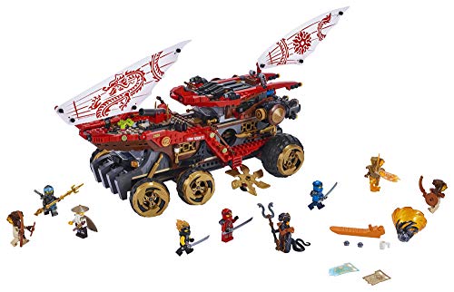 LEGO NINJAGO Land Bounty 70677 Toy Truck Building Set with Ninja Minifigures, Popular Action Toy with Two Toy Vehicles and Toy Ninja Weapons for Creative Play (1,178 Pieces)