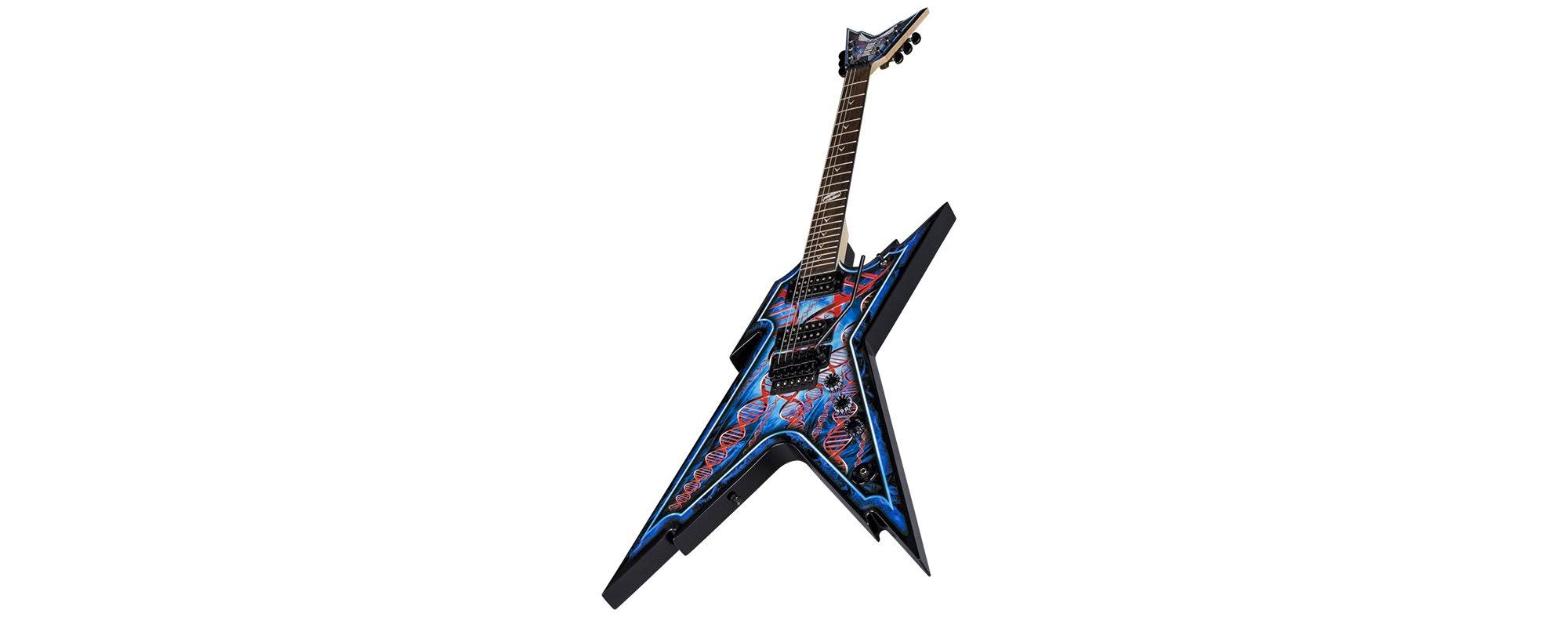 Dean Razorback DB Floyd Electric Guitar with Case DNA Splatter