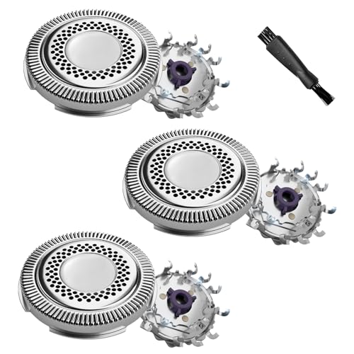 HQ8 Replacement Heads for Philips Norelco Aquatec Replacement Heads for Norelco Aquatec Shavers Razor Replacement Blades for PT720 PT730 AT880 At830 AT810 AT815,OEM Upgraded HQ8 Blades,6Pack & Brush