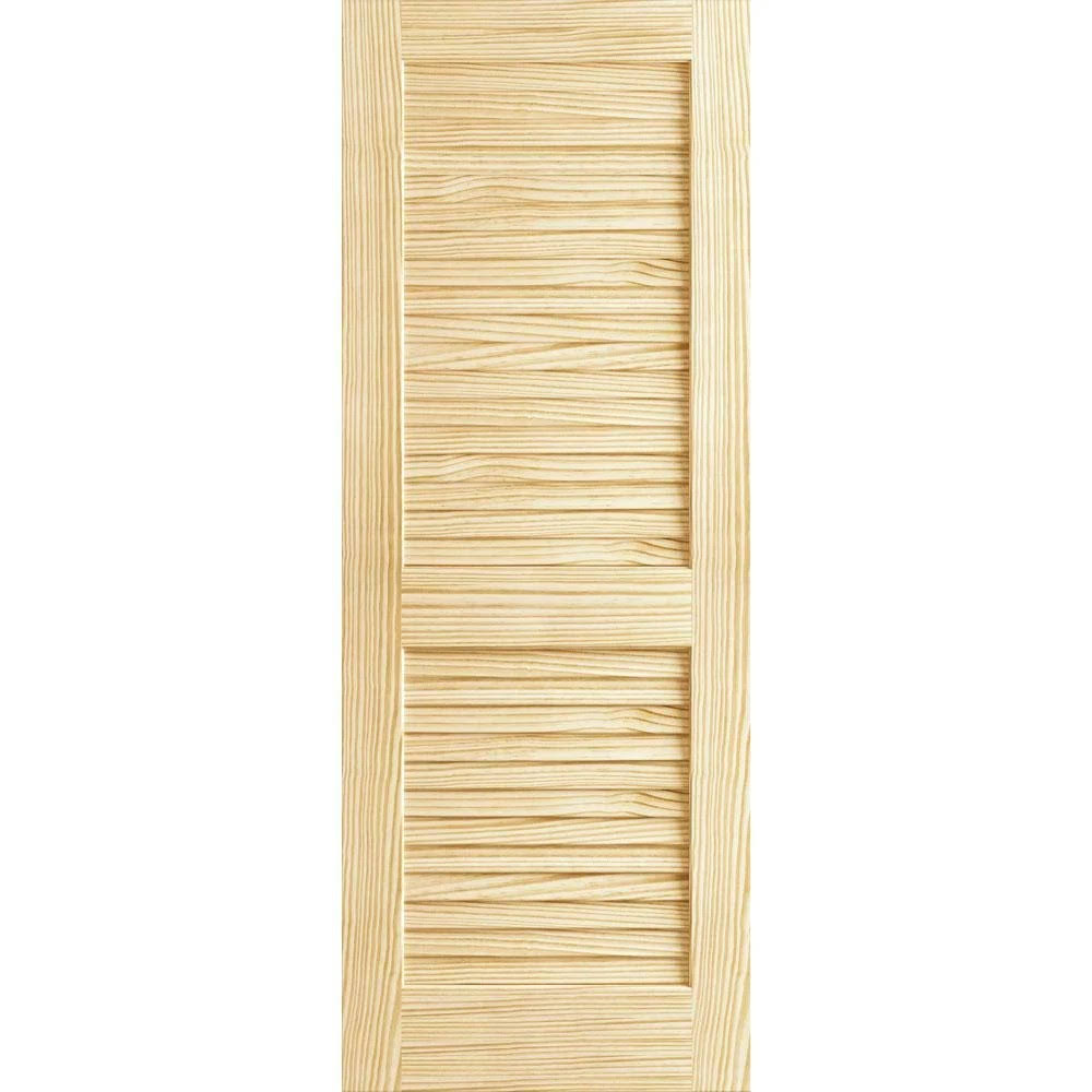 Kimberly Bay Louvered Solid Wood Primed Standard Door