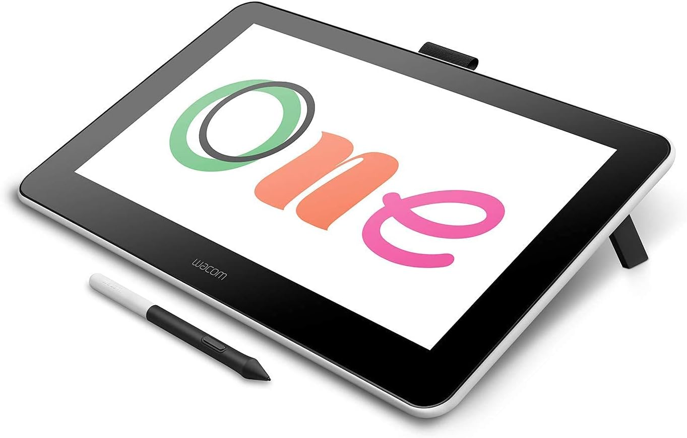 Wacom DTC133W0A One Digital Drawing Tablet with Screen, 13.3 Inch Graphics Display for Art and Animation Beginners (Renewed)