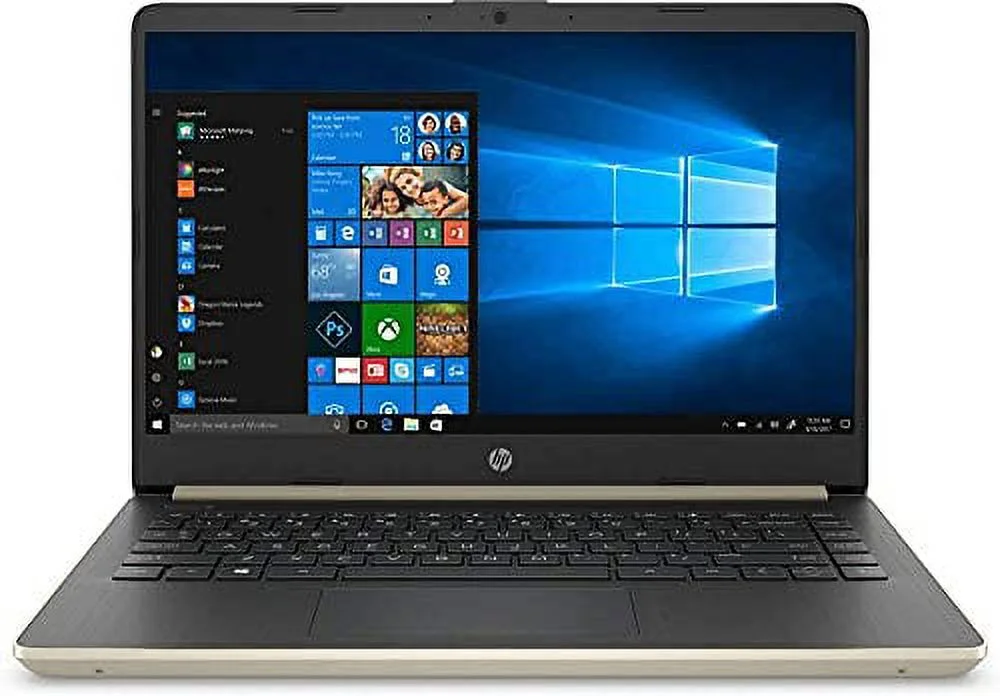 HP 2021 Newest 14'' HD Home and Business Laptop PC Intel 10th Gen i3-1005G1 Dual-Core Processor 8GB DDR4 RAM 256GB M.2 SSD Intel UHD Graphics Webcam HDMI Type-C Gold Windows 10 Pro w/Accessories