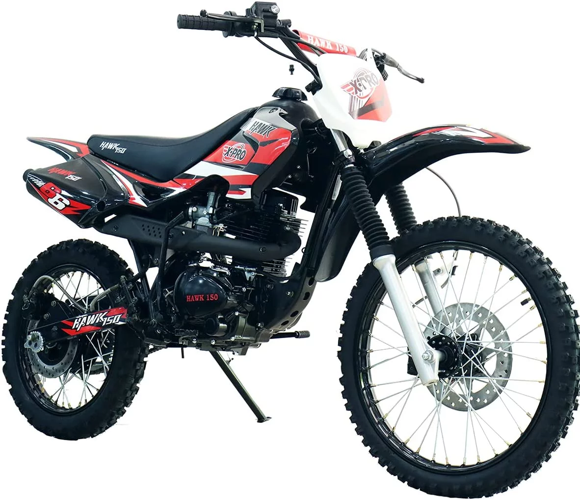 X-Pro Brand New Hawk 150cc Pit Dirt Bike with 5-Speed Manual Transmission, Kick Start 19