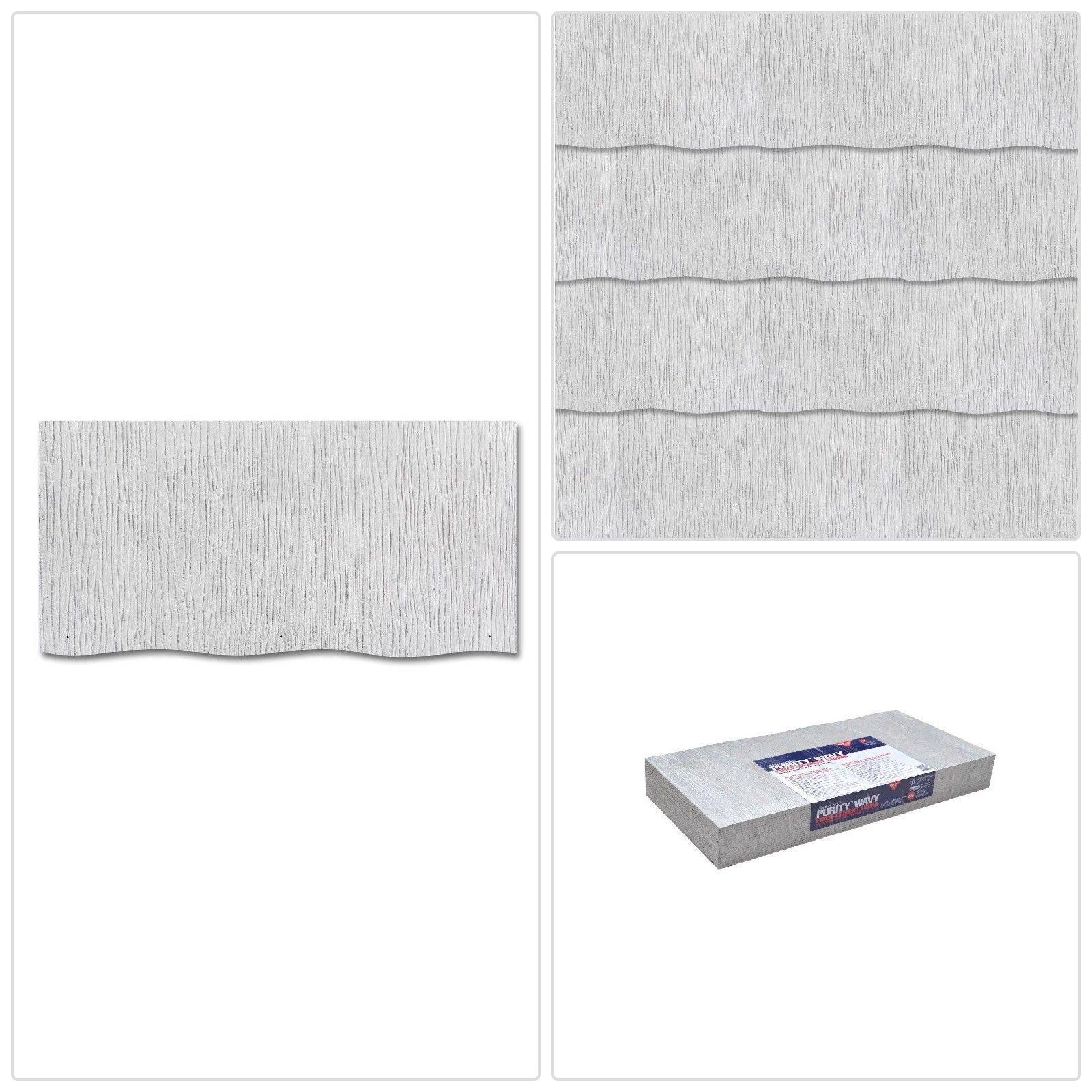 GAF WeatherSide Purity 12 in. x 24 in. Fiber Cement Wavy Shingle Siding 2214000WG