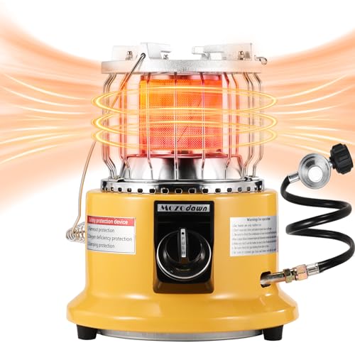 2 in 1 Propane Heater & Stove, 13000 BTU Portable Propane Heater Indoor with Handle, Outdoor Heater Gas Stove for Patio, Camping, Tent, Ice Fishing, Garage